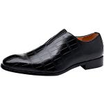 Zapatos negros de cuero sin cordones vintage a cuadros talla 43 para hombre 