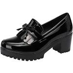 Zapatos de cuero de charol de punta redonda vintage con borlas talla 36 para mujer 