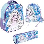 Mochilas escolares multicolor de poliester Frozen Elsa con aislante térmico infantiles 