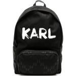 Mochilas estampadas negras de poliester con aislante térmico con logo Karl Lagerfeld de materiales sostenibles para hombre 