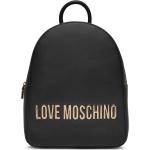 Mochilas negras de cuero rebajadas MOSCHINO Love Moschino 