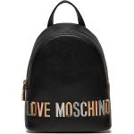 Mochilas negras de cuero rebajadas MOSCHINO Love Moschino 