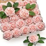 Centros rosa pastel de mesa de carácter romántico floreados 