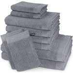 Juegos de toallas grises de algodón lavable a máquina Möve en pack de 10 piezas 