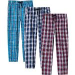 Pijamas largos de algodón tallas grandes informales a cuadros talla XXL para hombre 