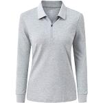 Camisetas deportivas grises de piel de invierno manga larga lavable a mano talla M para mujer 