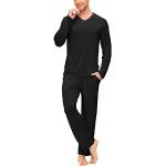 Pijamas largos negros tallas grandes talla XXL para mujer 