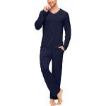 Pijamas largos azul marino tallas grandes talla XXL para mujer 