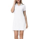 Vestidos blancos de tenis tallas grandes manga corta transpirables informales talla XXL para mujer 