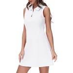 Vestidos blancos de algodón de tenis sin mangas transpirables talla S para mujer 