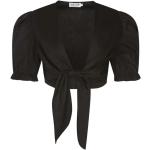 Chaquetas negras de algodón rebajadas manga corta con escote V Molly Bracken talla XL para mujer 