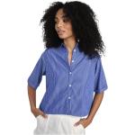Camisas azules de algodón de manga corta rebajadas manga corta marineras con rayas Molly Bracken talla M para mujer 