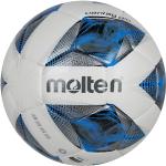 MOLTEN F5A3555-K - Balón de fútbol de Entrenamiento (Talla 5), Color Blanco, Azul y Plateado