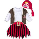Disfraces rojos de pirata infantiles 24 meses para niña 