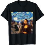 Mona Lisa chica con un pendiente de perla el grito estrellado noche Camiseta