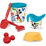 Mondo Toys - BUCKET SET + WATER CAN MICKEY - Juego de cubo de arena ø17 cm con jarra de agua - Juego de playa (6 piezas) para niños a partir de 3 años - 18535