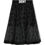 Faldas infantiles negras de viscosa informales con logo DKNY 4 años para niña 