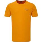 Camisetas deportivas orgánicas naranja de algodón rebajadas con cuello redondo Montane talla M de materiales sostenibles para hombre 