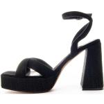 Sandalias negras de tacón de verano talla 38 para mujer 