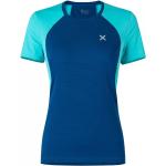 Camisetas deportivas azules de poliester de verano Montura talla XS para mujer 