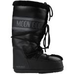Botas negras de goma de piel  rebajadas con cordones acolchadas Moon Boot talla 38 para mujer 