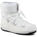Botas blancas de piel de piel  rebajadas con cordones con tacón más de 9cm informales Moon Boot para mujer 