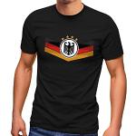 MoonWorks® Camiseta de fútbol de Alemania Eurocopa 2021, bandera de Alemania con escudo de águila, Alemania negro., L