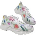 Zapatillas estampadas de goma con cordones informales floreadas con motivo de flores talla 41 para mujer 