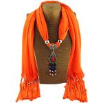 Collares naranja de perlas de perlas vintage Talla Única para mujer 