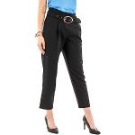 Pantalones negros de cintura alta Morgan con cinturón talla XL para mujer 