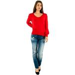 Cárdigans rojos de jersey manga larga con escote V Morgan talla XS para mujer 