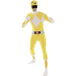 Disfraces amarillos de poliester de Halloween Power Rangers talla XL para hombre 