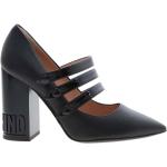 Zapatos negros de cuero de tacón rebajados con tacón más de 9cm MOSCHINO talla 38 para mujer 