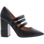 Zapatos negros de cuero de tacón rebajados con tacón más de 9cm MOSCHINO talla 40 para mujer 