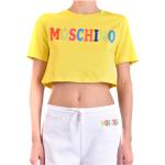 Camisetas amarillas de algodón de algodón  rebajadas MOSCHINO talla S para mujer 