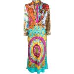 Vestidos estampados multicolor de seda MOSCHINO fruncido talla S para mujer 