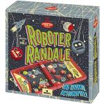 Moses. Verlag GmbH 92101 Robot Randale Professor Puzzle | el Acción Parte de Madera, para 2 Jugadores a Partir de 6 años, Multicolor