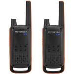 Motorola - Pack de 2 walkie-talkies T82 negro/naranja