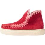 Zapatos rojos de ante rebajados de verano con tacón más de 9cm vintage acolchados MOU talla 38 para mujer 