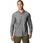 Camisas orgánicas grises de algodón rebajadas Mountain Hardwear talla S de materiales sostenibles para hombre 