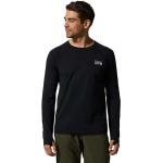 Camisetas deportivas negras de poliester rebajadas manga larga con logo Mountain Hardwear talla L para hombre 