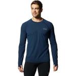 Camisetas deportivas azules de poliester rebajadas manga larga con logo Mountain Hardwear talla M para hombre 