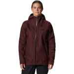 Abrigos lila de nailon con capucha  rebajados impermeables, transpirables Mountain Hardwear talla S para mujer 