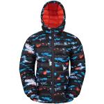 Mountain Warehouse Seasons Chaqueta acolchada para niño - chaqueta de invierno impermeable, aislante, con capucha y relleno de microfibra, el abrigo ideal para la lluvia Negro 2-3 Años