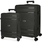 Set de maletas negras de 37l con aislante térmico Movom para mujer 