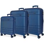 Set de maletas azules de goma de 108l con aislante térmico Movom para mujer 