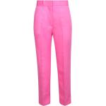 Pantalones chinos rosas de lino rebajados MSGM para mujer 