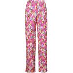 Pantalones rosas de poliester de cintura alta rebajados informales floreados MSGM con motivo de flores para mujer 