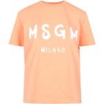 Msgm, T-Shirts Orange, Mujer, Talla: XS