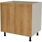Mueble de cocina bajo para fregadero en gris cream y blanco mate. 85  cm(alto)80 cm(ancho)60 cm(largo) Color BLANCO MATE